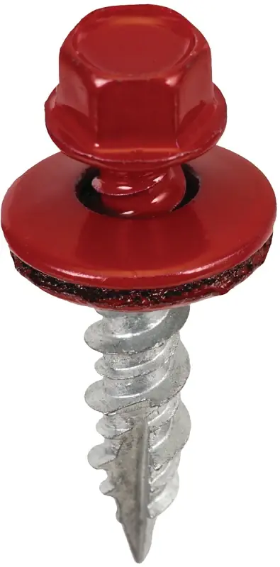 Acorn International SW-MW1CR250 Screw, #9 Thread, High-Low, Twin Lead Thread, Hex Drive, Self-Tapping, Crimson, 250/BAG Big Sale