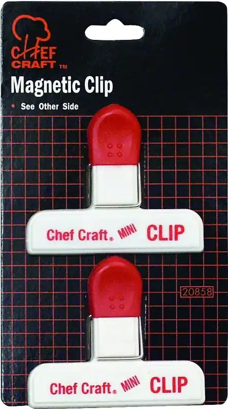 Markdown Chef Craft 20858 Magnetic Mini Clip, 3 in W, Red/White