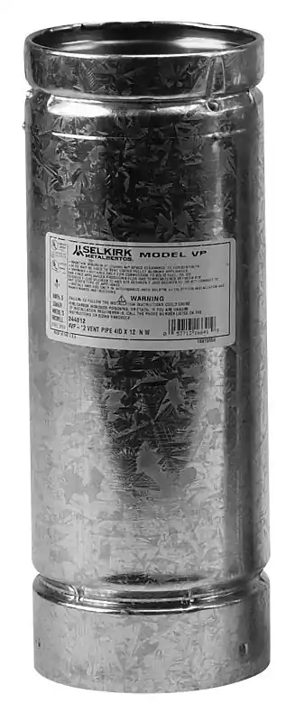 Selkirk 3VP-24 Vent Pipe, 3 in OD, 2 ft L, Stainless Steel, Galvanized Discount