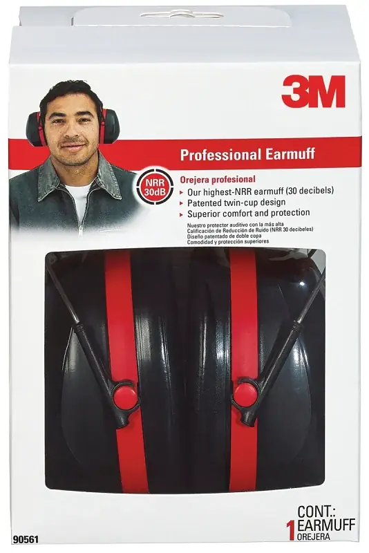 3M 7100107419 Ear Muffs, 30 dB NRR, Black/Red Last Chance