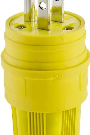 Bargain Eaton 14W47-K Electrical Plug, 2-Pole, 15 A, 125 V, IP66, NEMA: NEMA 5-15, Yellow