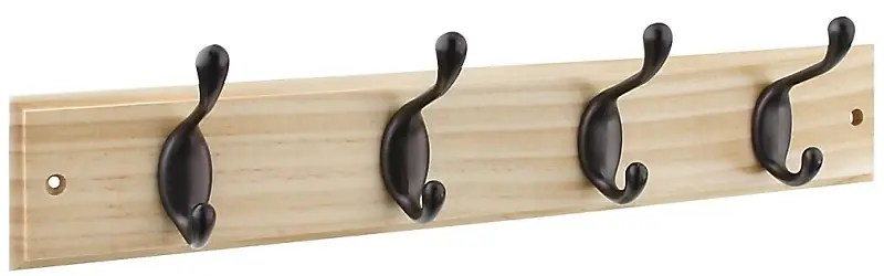 Sale National Hardware B8170 S827-139 Hook Rail, 4-Hook, Wood, Oil-Rubbed Bronze