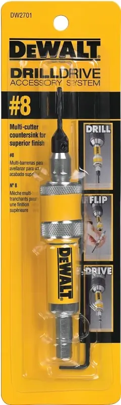 Fan Favorite DEWALT DW2701 Series Drill/Drive Set, Includes: Drill Driver Holder, #8 Drill Driver Bit with Countersink, Steel