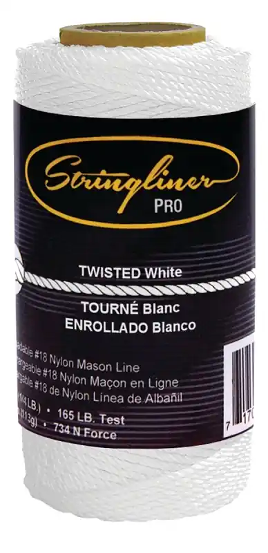 Stringliner Pro Series 35103 Construction Line, #18 Dia, 270 ft L, 165 lb Working Load, Nylon, White Reduced Price