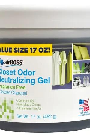 airBOSS 6114.6T Closet Odor Neutralizer, 17 oz, Gel, Black Order Now