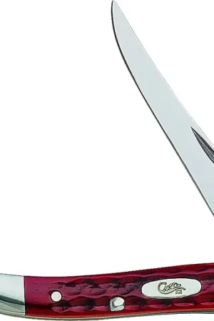 Bargain Case XX 00792 Pocket Knife, 2-1/4 in L Blade, Stainless Steel Blade, 1-Blade, Jigged Handle, Red Handle