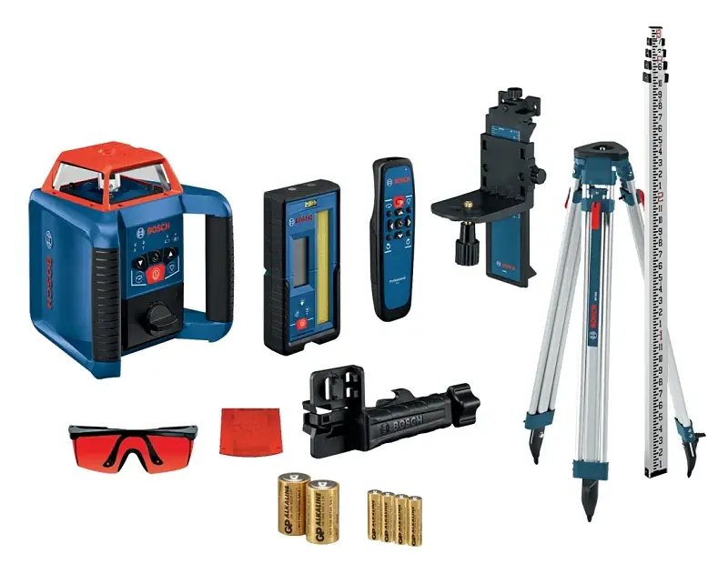 Bosch GRL2000-40HVK Rotary Laser Kit, Up to 2000 ft, Red Laser While Supplies Last