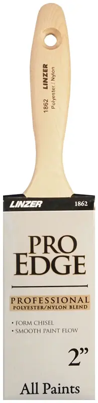 Secure Checkout Linzer 1862-2 Paint Brush, 2 in W, 2-3/4 in L Bristle, Nylon/Polyester Bristle, Beaver Tail Handle