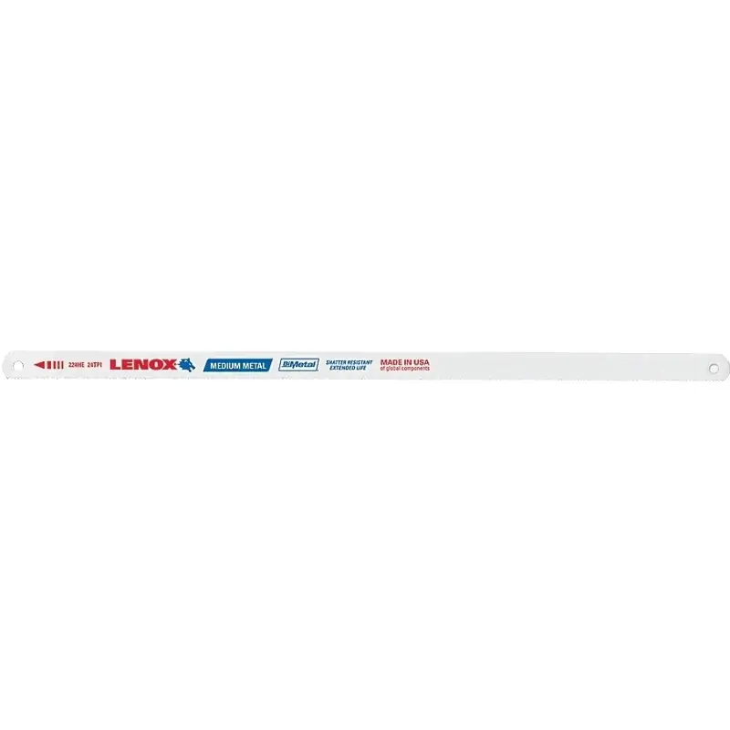 Lenox 20145V224HE Hacksaw Blade, 1/2 in W, 12 in L, 24 TPI, Steel Cutting Edge Same Day Shipping