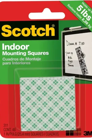 Don't Miss Out Scotch 311DC Mounting Tape, 1 in L, 1 in W, White