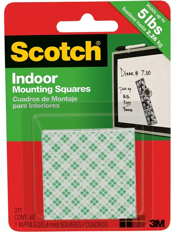 Don't Miss Out Scotch 311DC Mounting Tape, 1 in L, 1 in W, White