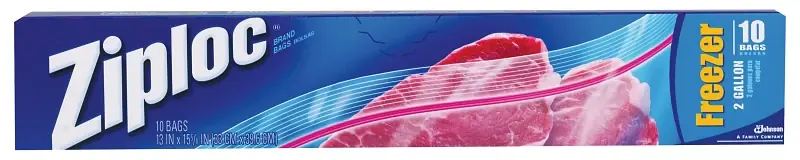 New Release ZIPLOC FREEZER BAG 2 GALLON 10 CT