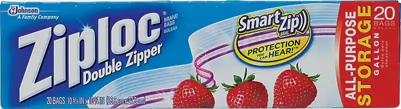 ZIPLOC SUSO STORAGE BAG GALLON 22 CT Brand New