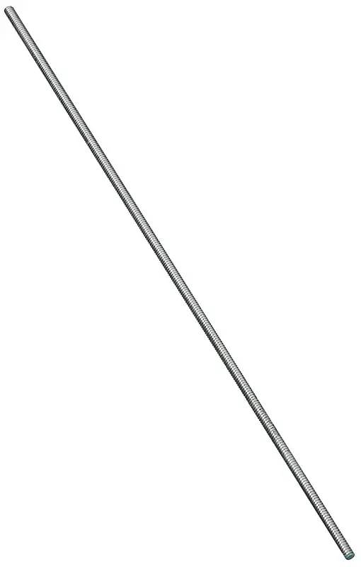 Cheap National Hardware N179-309 Threaded Rod, #10-24 Thread, 12 in L, A Grade, Steel, Zinc, UNC Thread