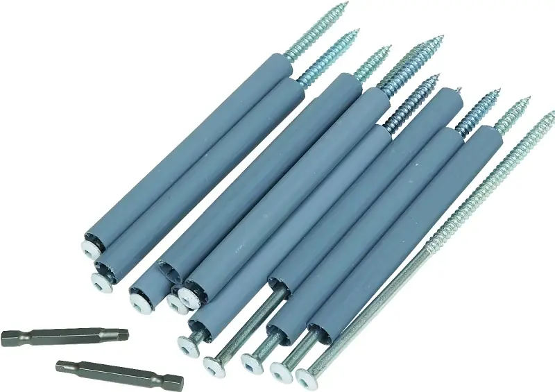 Amerimax 33047PKHP Gutter Screw with Ferrule, 7 in L, Hex, Slotted Drive, Steel, White, Galvanized Must Have