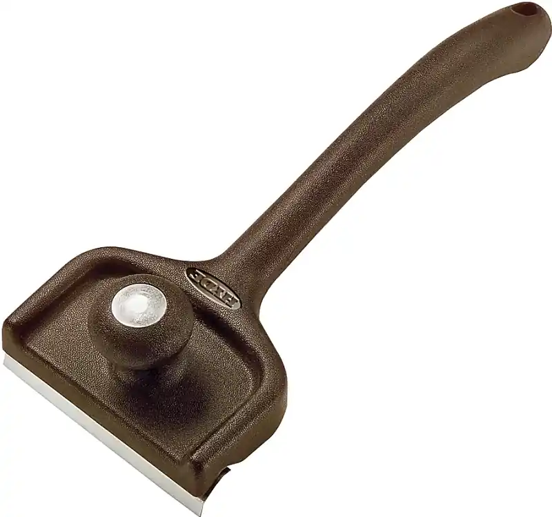 Hot Deal Hyde 10550 Scraper, 5 in W Blade, 2-Edge Blade, HCS Blade, Polypropylene Handle, Angled Handle