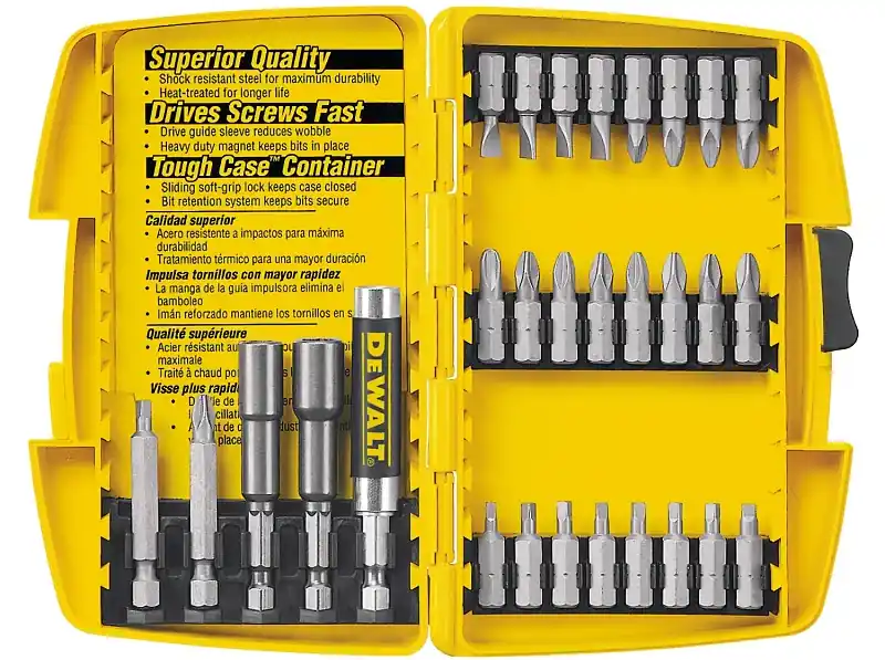 Trending DEWALT DW2162 Screwdriver Bit Set with ToughCase+ System, Standard, Steel
