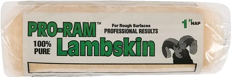 Authentic Linzer RC 706 Paint Roller Cover, 1 in Thick Nap, 9 in L, Lambskin Cover