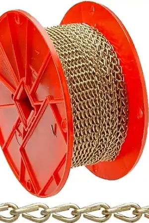 Campbell 072-1667N Jack Chain, #16, Steel, Brass, 11 lb Working Load, 200 ft Markdown