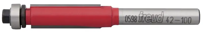 Best Choice Freud 42-100 Bearing Flush Trim Bit, 3/8 in Dia Cutter, 1 in L Cutting, 2-13/16 in OAL, 1/4 in Dia Shank, 2-Cutter