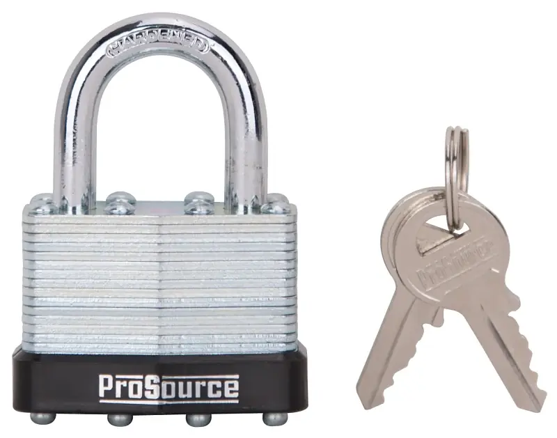 ProSource HD00028-3L Padlock, Standard Shackle, 9/32 in Dia Shackle, 1-1/4 in H Shackle, Steel Shackle, Steel Body Seasonal Sale