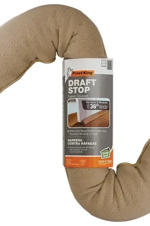 Discount Frost King DS2 Draft Stop, 36 in L, Synthetic Fleece, Beige