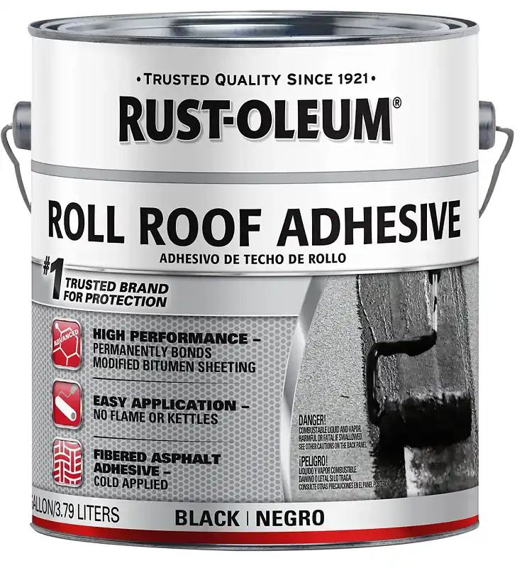 Rust-Oleum 347428 Roll Roofing Adhesive, Black, Liquid, 0.9 gal Free Returns