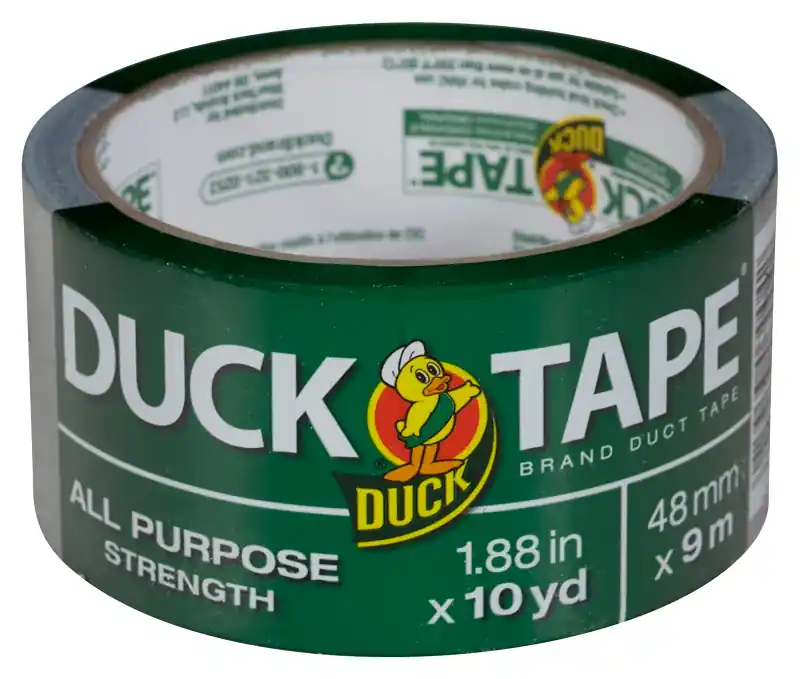 Authentic Duck 761288 Duct Tape, Silver, 9 mm Thick, 10 yd L, 1.88 in W