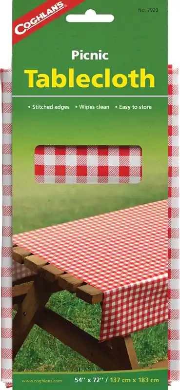 Coghlan's 7920 Tablecloth, 72 in L, 54 in W, Vinyl Certified