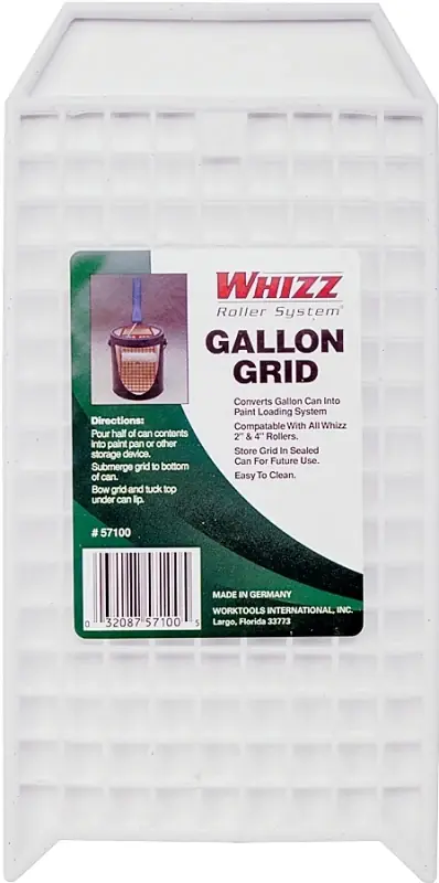 Get Yours Whizz 57100 Bucket Grid, Plastic, White, For: Whizz 2 in and 4 in Rollers, 1 gal Can, Pack of 10