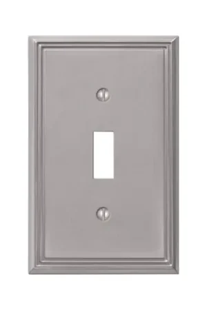 Amerelle 77TBN Wallplate, 4-7/8 in L, 3 in W, 1 -Gang, Cast Metal, Brushed Nickel Price Cut