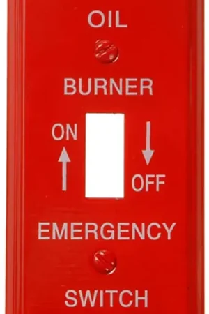 Amerelle C975T Wallplate, Rectangular, 4-1/8 in L, 2-1/4 in W, 1-Gang, Red, Steel Latest