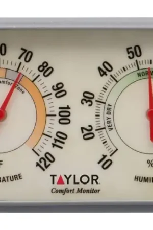Taylor 5506 Monitor Thermometer and Humidity Reader, 0 to 120 deg F, 10 to 100 % Humidity Range Price Drop