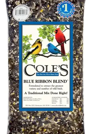 Cole's Blue Ribbon Blend BR05 Cracked Corn Wild Bird Food, 5 lb, Blended, Seed, Bag Weekend Sale