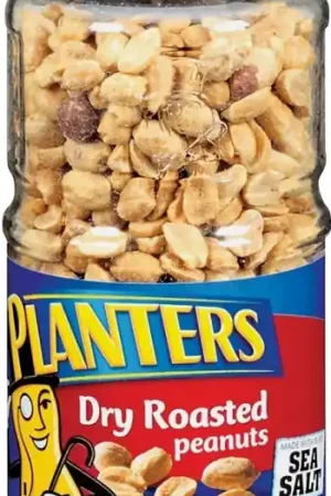Express Delivery Planters 422470 Peanut, Dry Roasted, 16 oz, Jar, Pack of 12