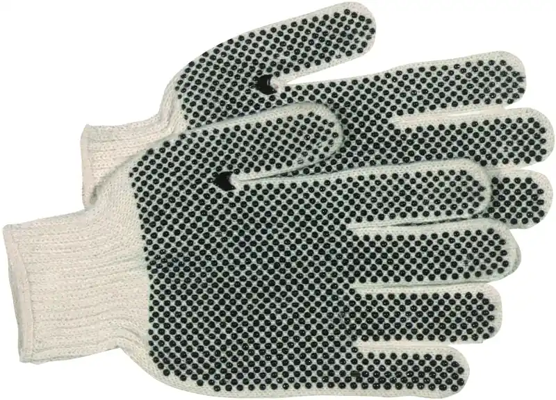 Luxury Boss 5522L Protective Gloves, L, Knit Wrist Cuff, Cotton/Polyester, Black/White