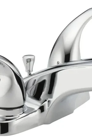 Authentic Delta Peerless Tunbridge Series P299628LF Bathroom Faucet, 1.2 gpm, 2-Handle, Metal, Chrome Plated, Lever Handle
