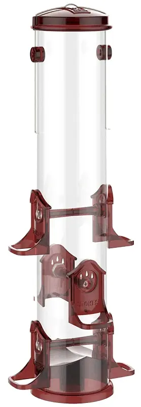 Express Delivery Stokes Select 38032 Bird Feeder, 18 in H, 2-1/2 qt, Polycarbonate, Red/Yellow, Hanging