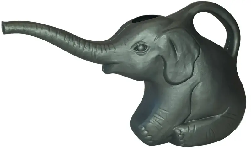Last Chance Union Products 63182 Elephant Watering Can, 2 qt Can, Polyethylene, Gray