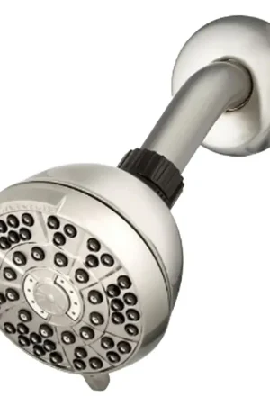 Waterpik PowerPulse Series XAS-619E Fixed Mount Shower Head, Round, 1.8 gpm, 1/2 in Connection, 3-1/2 in Dia Affordable