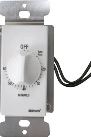 Woods 59717 Countdown Timer, 20 A, 125 V, 2500 W, 60 min Time Setting, White Top Rated