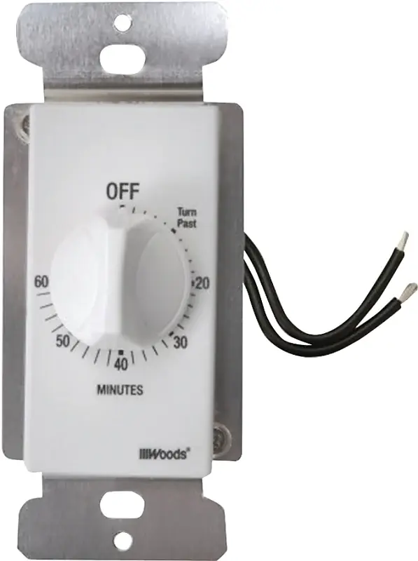 Woods 59717 Countdown Timer, 20 A, 125 V, 2500 W, 60 min Time Setting, White Top Rated