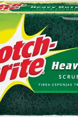 Scotch-Brite HD-3 Scrub Sponge, 2-3/4 in L, 4-1/2 in W, 0.6 in Thick, Cellulose/Synthetic Fiber, Green Best Seller