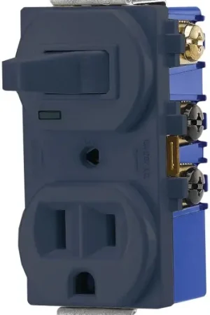 Best Seller Eaton Cooper Wiring TR274B Combination Switch/Receptacle, 2 -Pole, 15 A, 120 V Switch, 125 V Receptacle, Brown