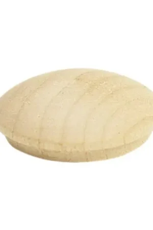 Best Choice Waddell 8400.75 DP-10 Screw Hole Button, 4 in L, Birchwood, Round Head