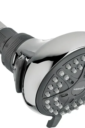 Waterpik EcoFlow Series VBE-423 Shower Head, 1.6 gpm, 1/2 in Connection, Plastic, Chrome, 3-1/4 in Dia Limited Offer