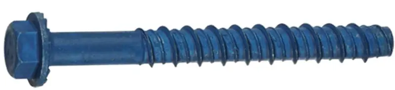 Hassle-Free Returns Tapcon 11414 Screw Anchor, 4 in L, Hex Drive, Steel, Metallic