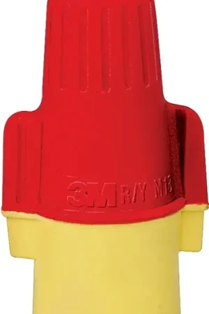 3M Performance Plus R/Y+ Wire Connector, 22 to 8 AWG Wire, Steel Contact, Red/Yellow Time-Limited