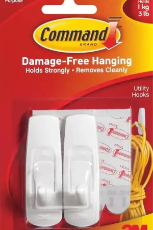 Certified Command 17001CS Clip Strip, 0.46 in Thick, Plastic Backing, White, 3 lb