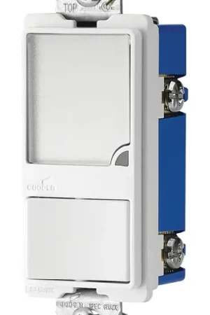 Authentic Eaton Cooper Wiring Patrol Series 7738W-K Night Light, 4.19 in L x 1.3 in W x 1.08 in D Dimensions, 15 A, White Light